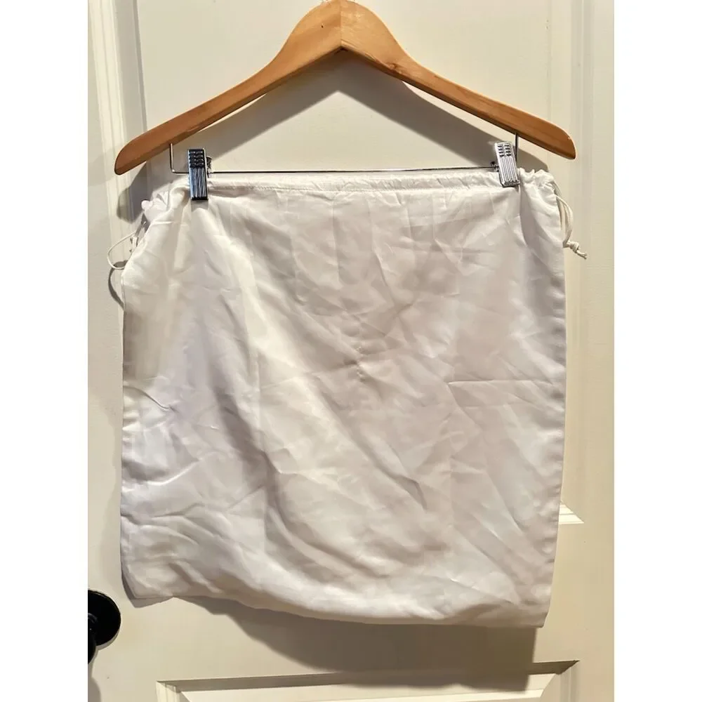Michael Kors with Logo White Satin Drawstring Dust Bag 18x18